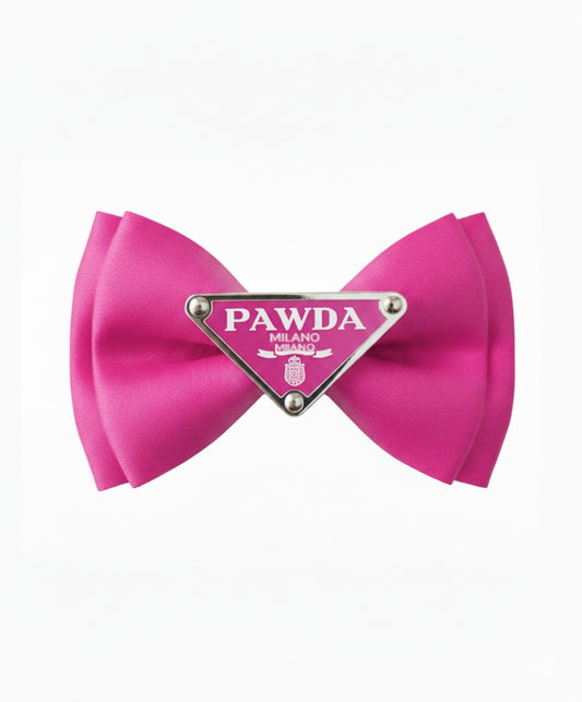 Designer Pawda Hair bow pink