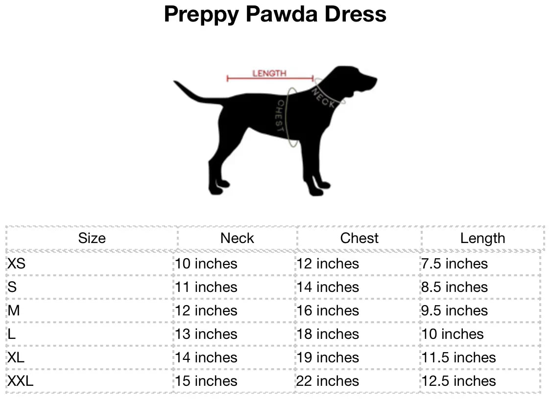 Preppy Pawda Dog Dress