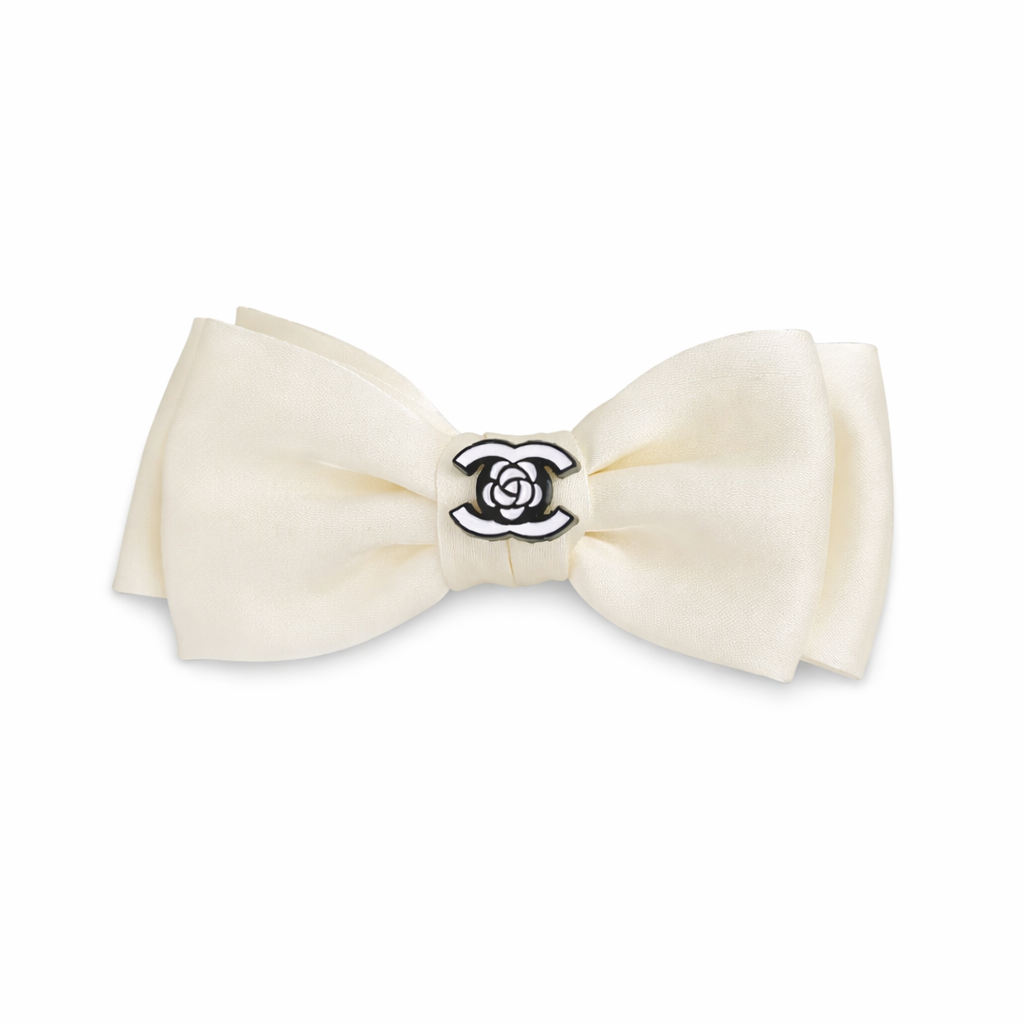 chewnel dog hair bow white