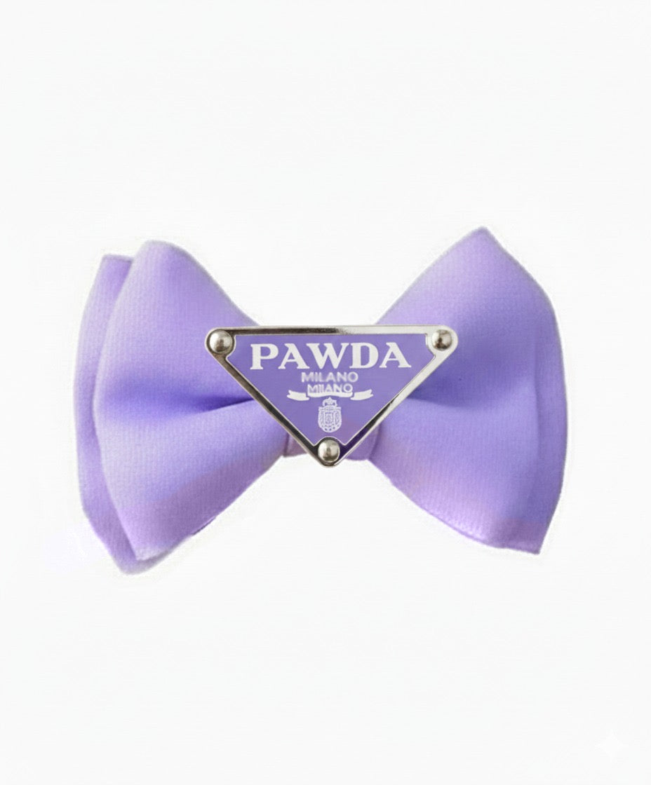 Purple Designer Pawda Dog hair Bow