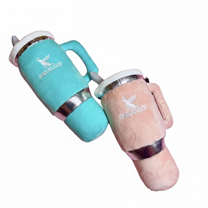 Blush and teal Snuggly Cup Dog Toy