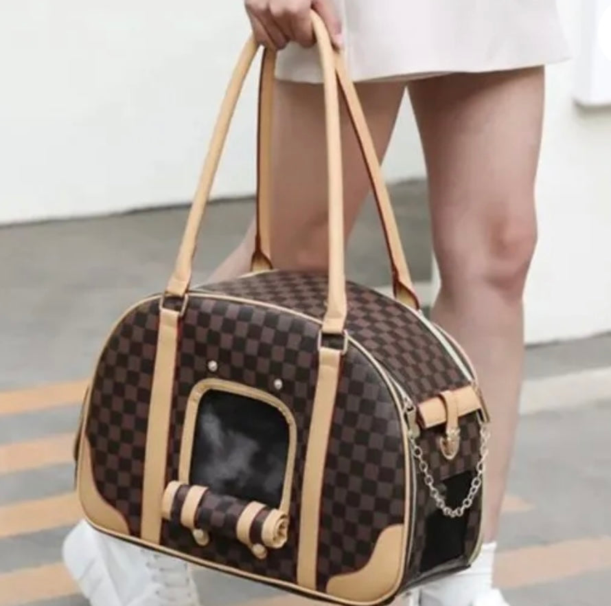 Chewy vuiton dog carrier 