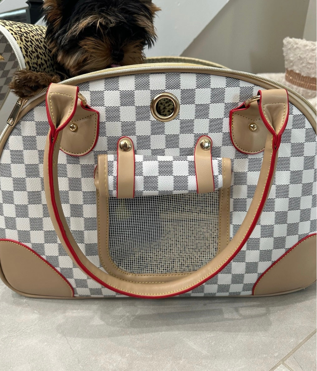 Chewy vuiton dog carrier 