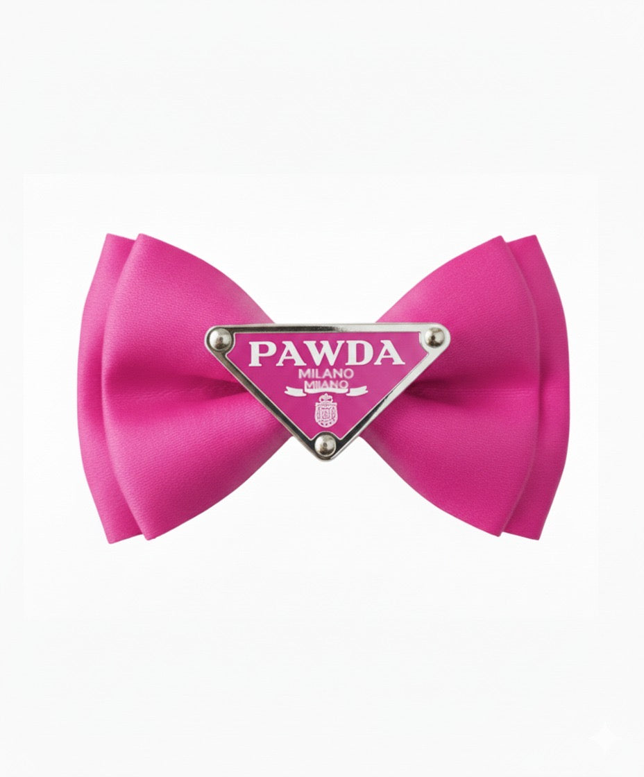 Designer Pawda Hair bow pink