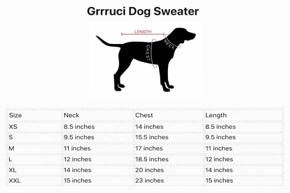 Grrruci dog hoodie sweater — designer small dog clothing