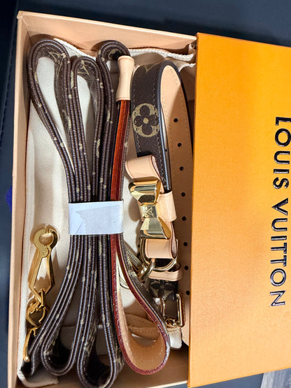 Luxury Dog Collar with Leash Set