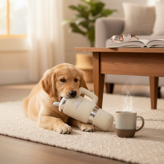 Ivory Snuggly Cup Dog Toy