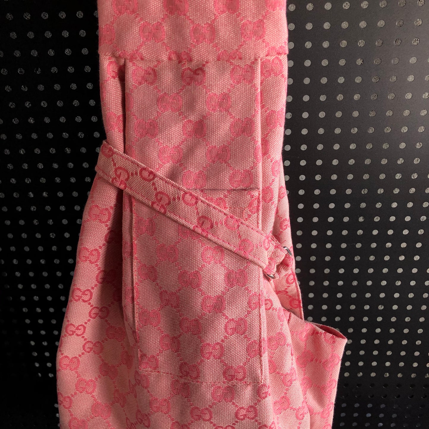 Pink chewy Vuiton dog Sling Carrier