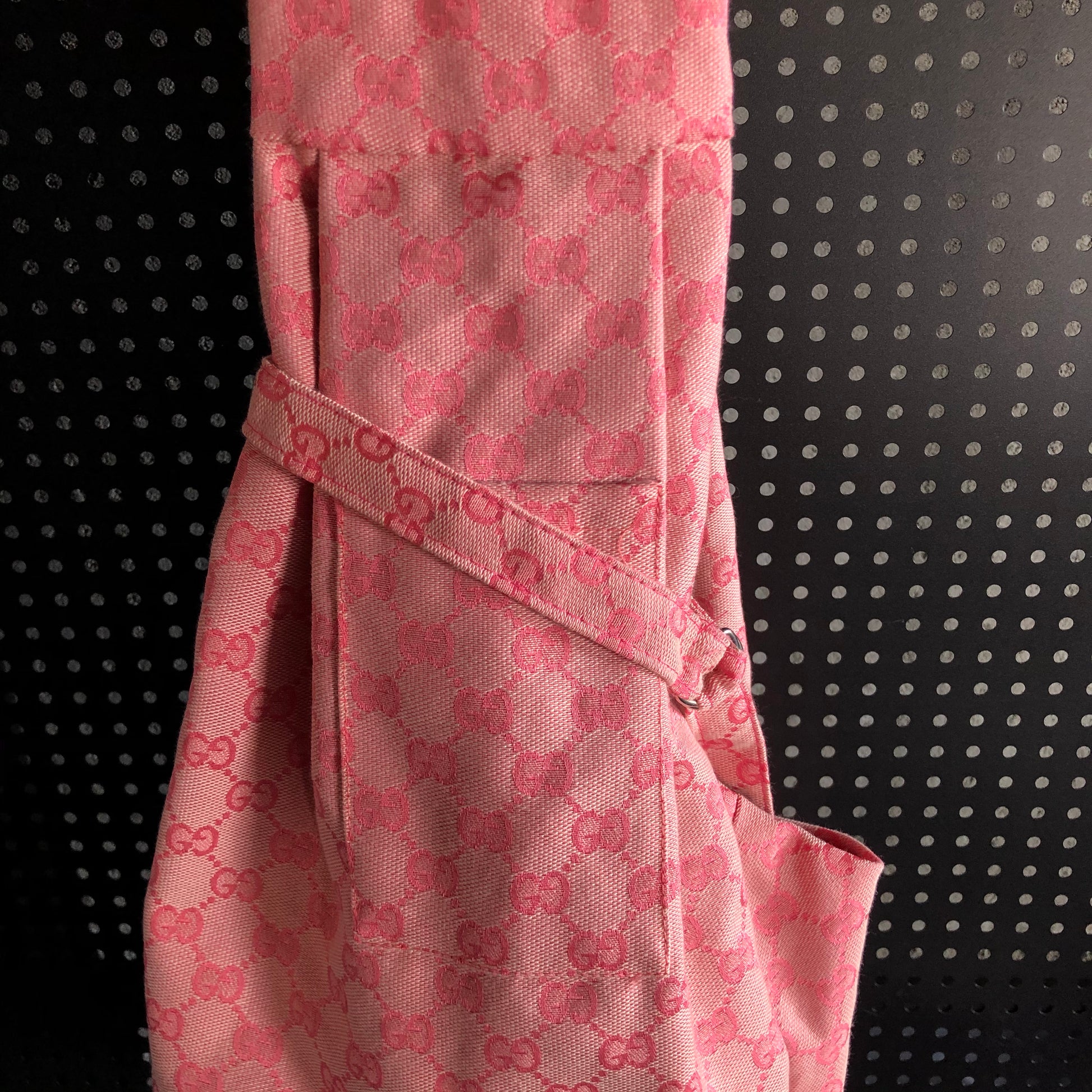 Pink chewy Vuiton dog Sling Carrier