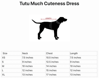 Tutu Much Cuteness Dog Dress