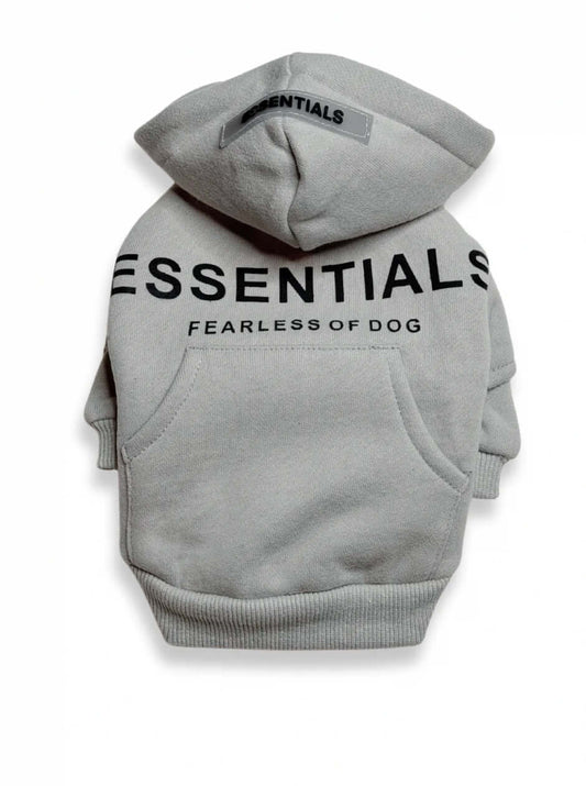 essentials fearless of dog gray hoodie