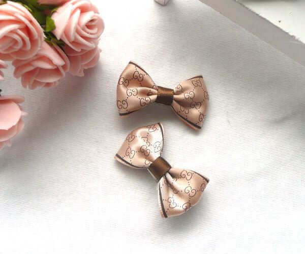 grrruci dog lux hair bows brown