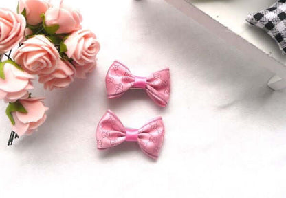 grrruci dog lux hair bows pink