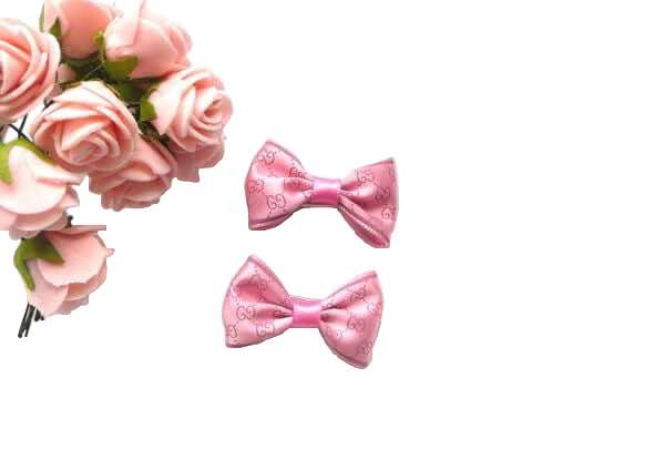 grrruci dog lux hair bows pink